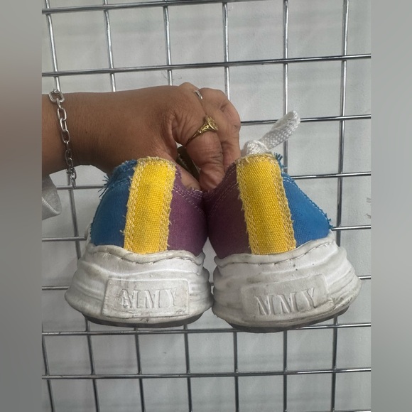 MAISON MIHARA YASUHIRO logo patch sneakers blue and purple size 42 - Picture 9 of 11